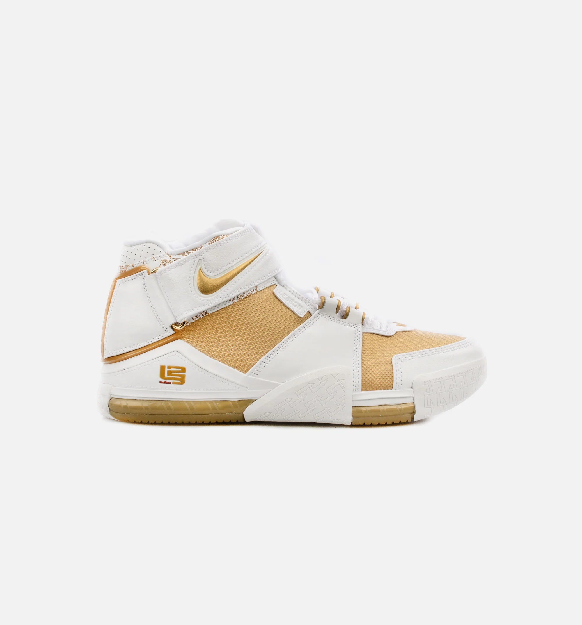 LeBron 2 Maccabi Mens Basketball Shoe White Gold