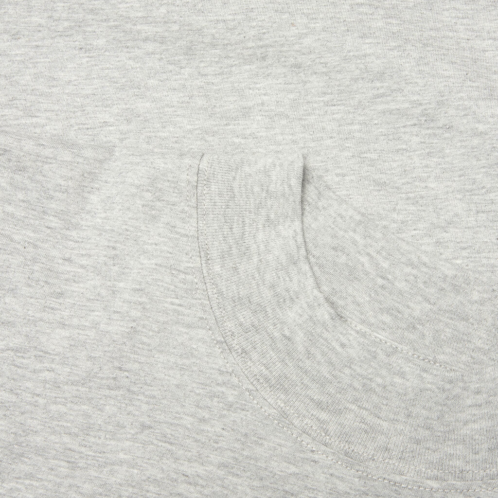 Mock Neck T Shirt Pale Grey