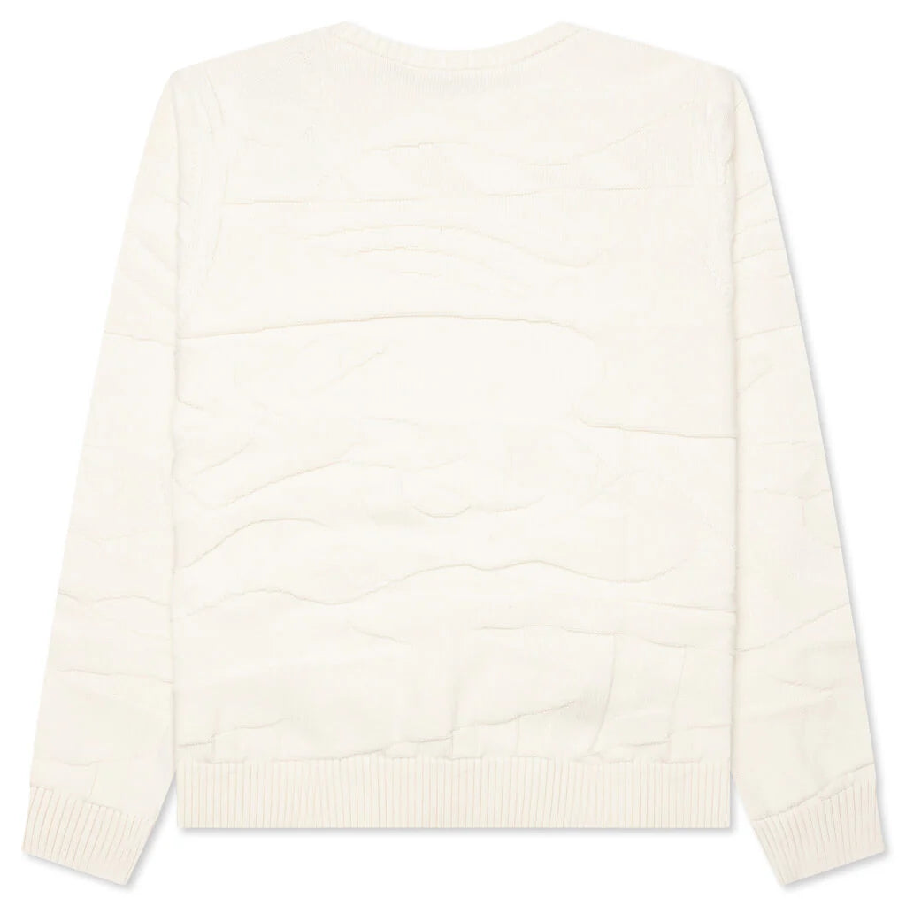 Landscaped Knitted Pullover Off White