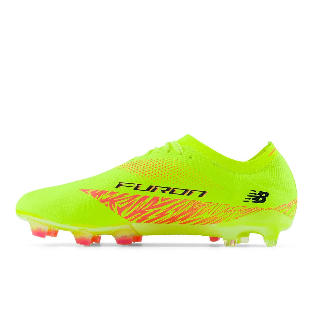 New Balance Furon V8 Elite FG Firm Ground Soccer Cleats Hi lite with Energy Red