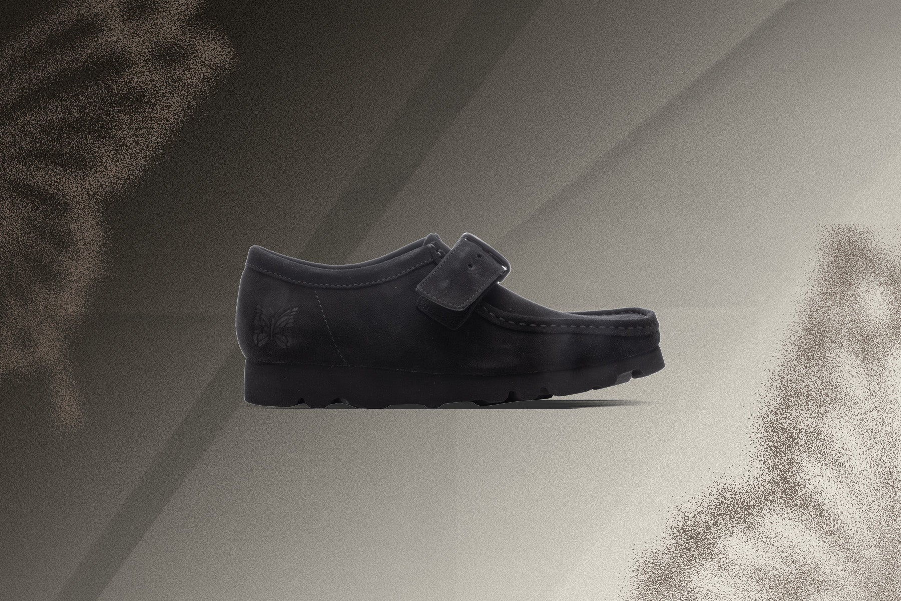 Clarks x Needles Walla Strap Lo Suede Black