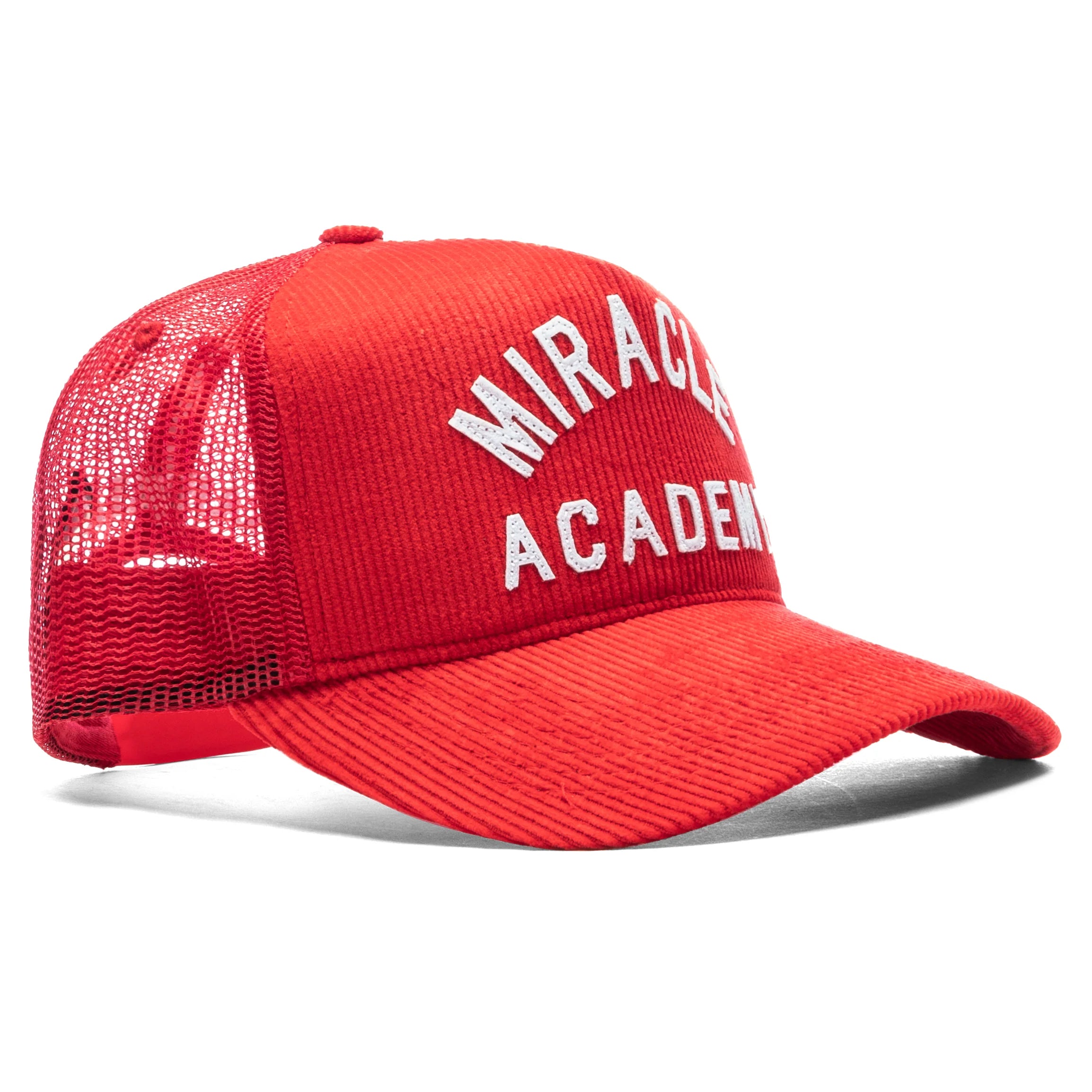 Miracle Academy Corduroy Trucker Hat Cherry