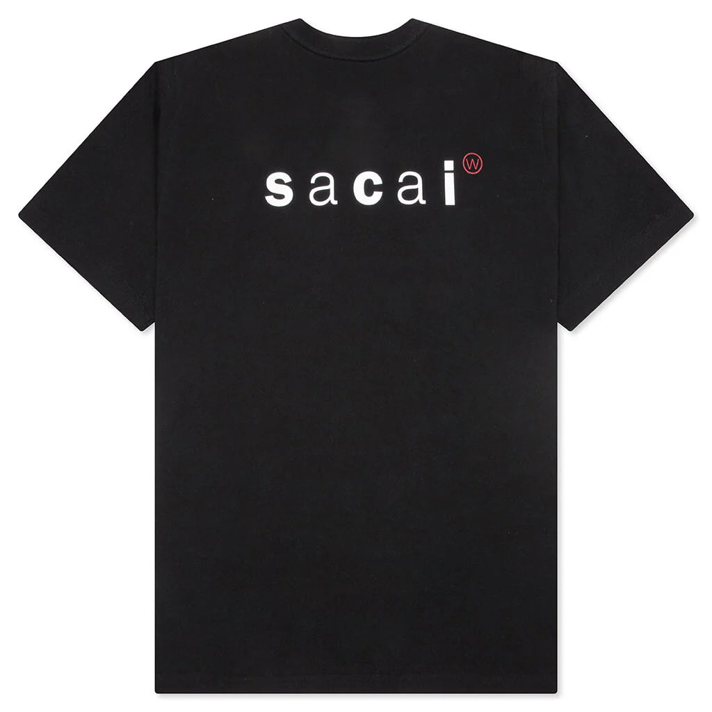 Sacai x WTAPS Print T Shirt Black