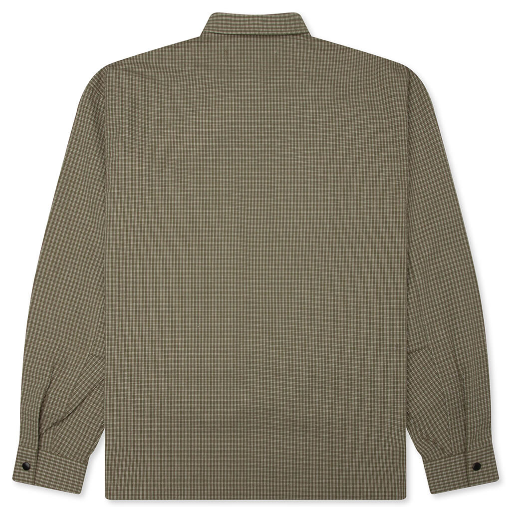 Plaid Tactical Overshirt Green White