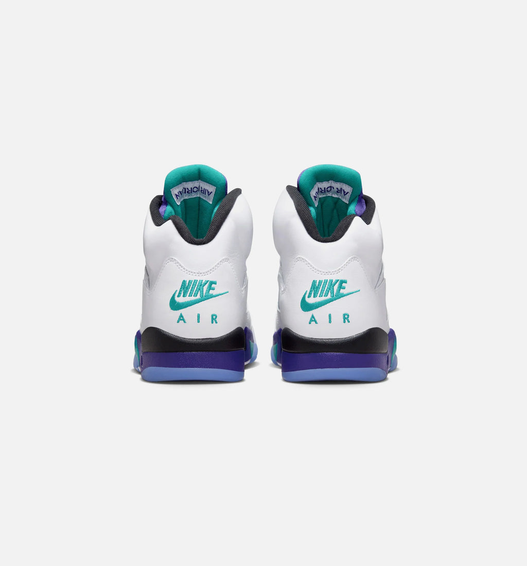 Air Jordan 5 Retro Grape Mens Lifestyle Shoe White New Emerald Grape Ice Black