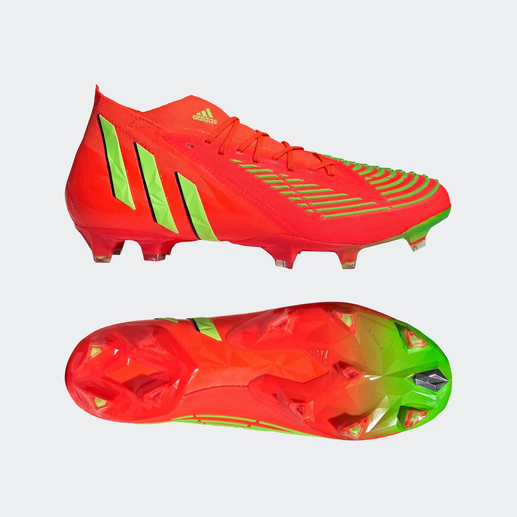 adidas Predator Edge1 FG Firm Ground Boots Solar Red Solar Green Black