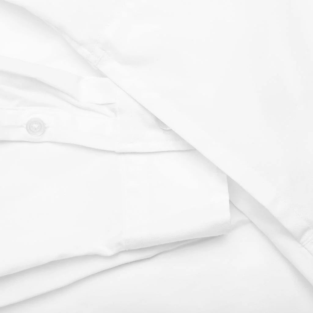 Medal Cross Embroidery L S Shirt White