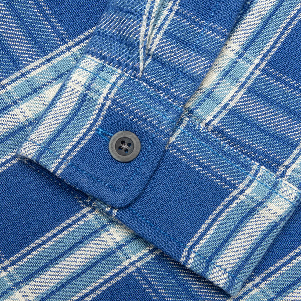 Lau Plaid Shirt Jacket Blue