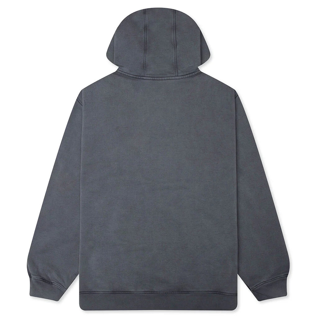 Not Fade Away Zip Hooded Sweatshirt Washed Dark Grey