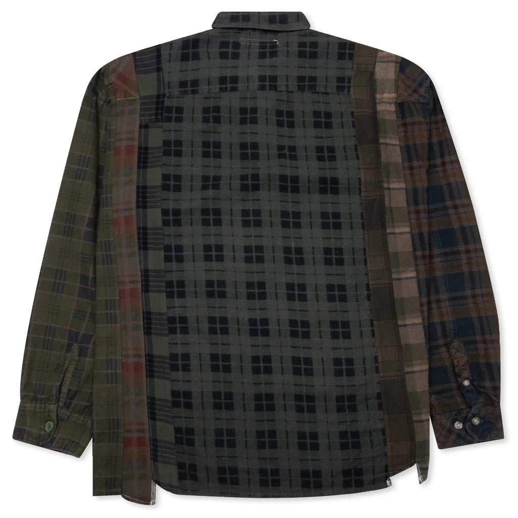 Over Dye 7 Cuts Shirt Brown