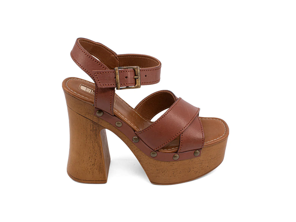 Sandalias de Plataforma EFE Color Tan para Mujer