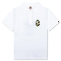 Kids One Point Polo Shirt White