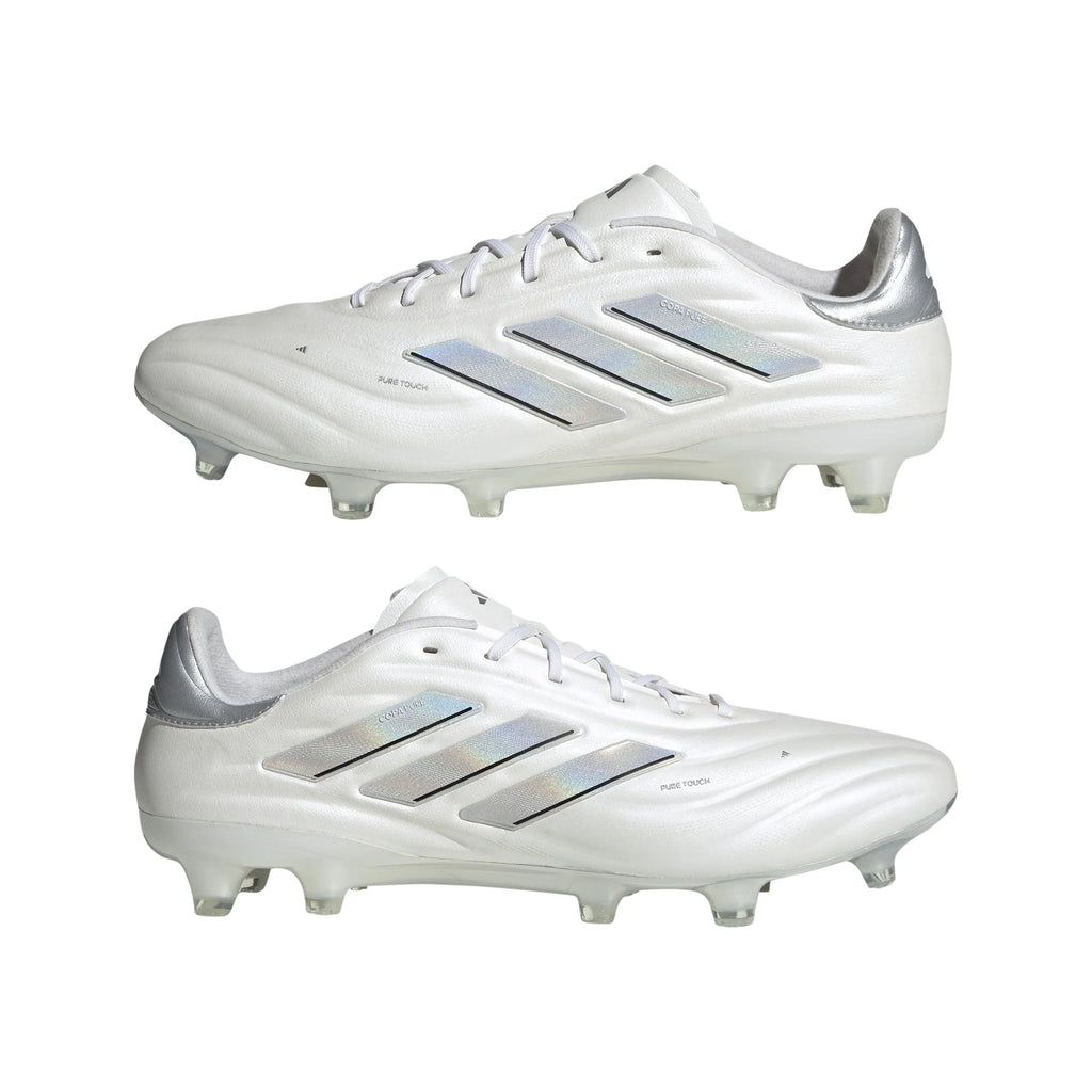 adidas Copa Pure 2 Elite FG Firm Ground Soccer Cleats White Silver Metallic