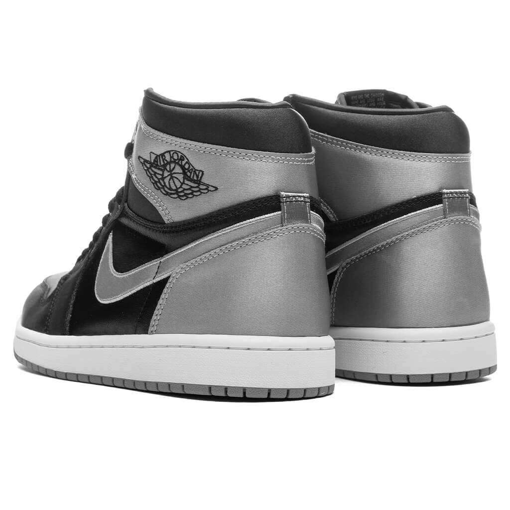 Womens Air Jordan 1 Retro High OG Satin Shadow Black Medium Grey White