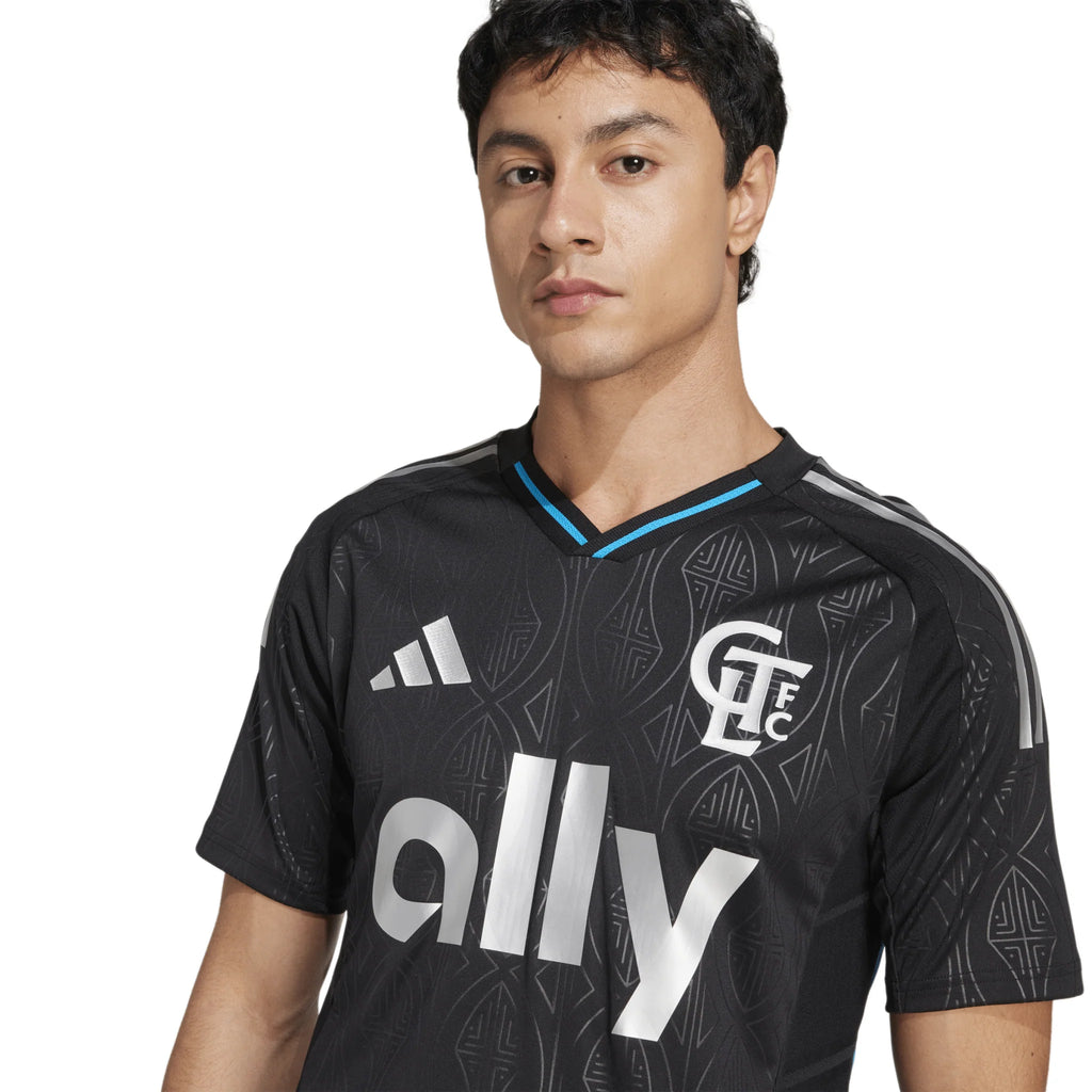 adidas Mens Charlotte FC Away Authentic Jersey 25 26 Black