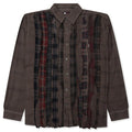 Over Dyed Ribbon Shirt Brown