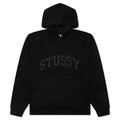 Felt Patch Knit Hood Black