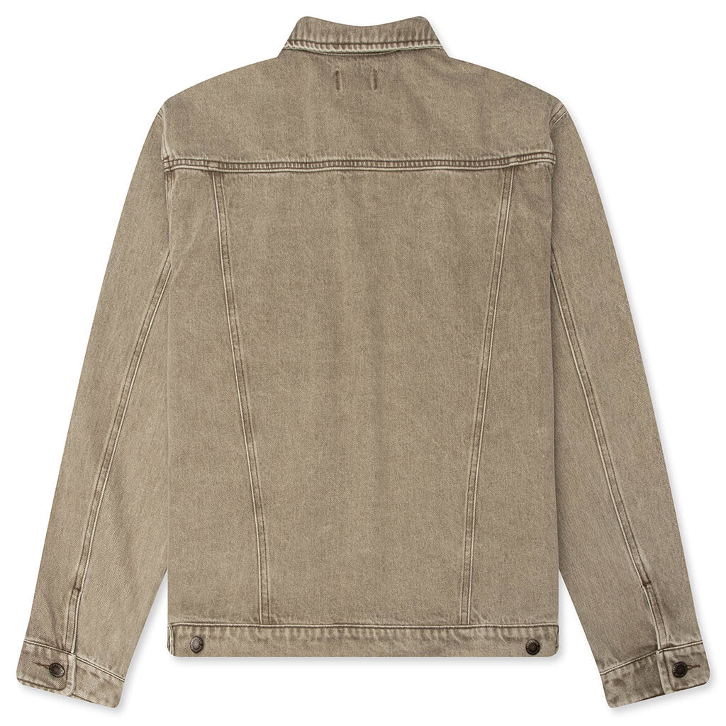 Washed Twill Trucker Taupe