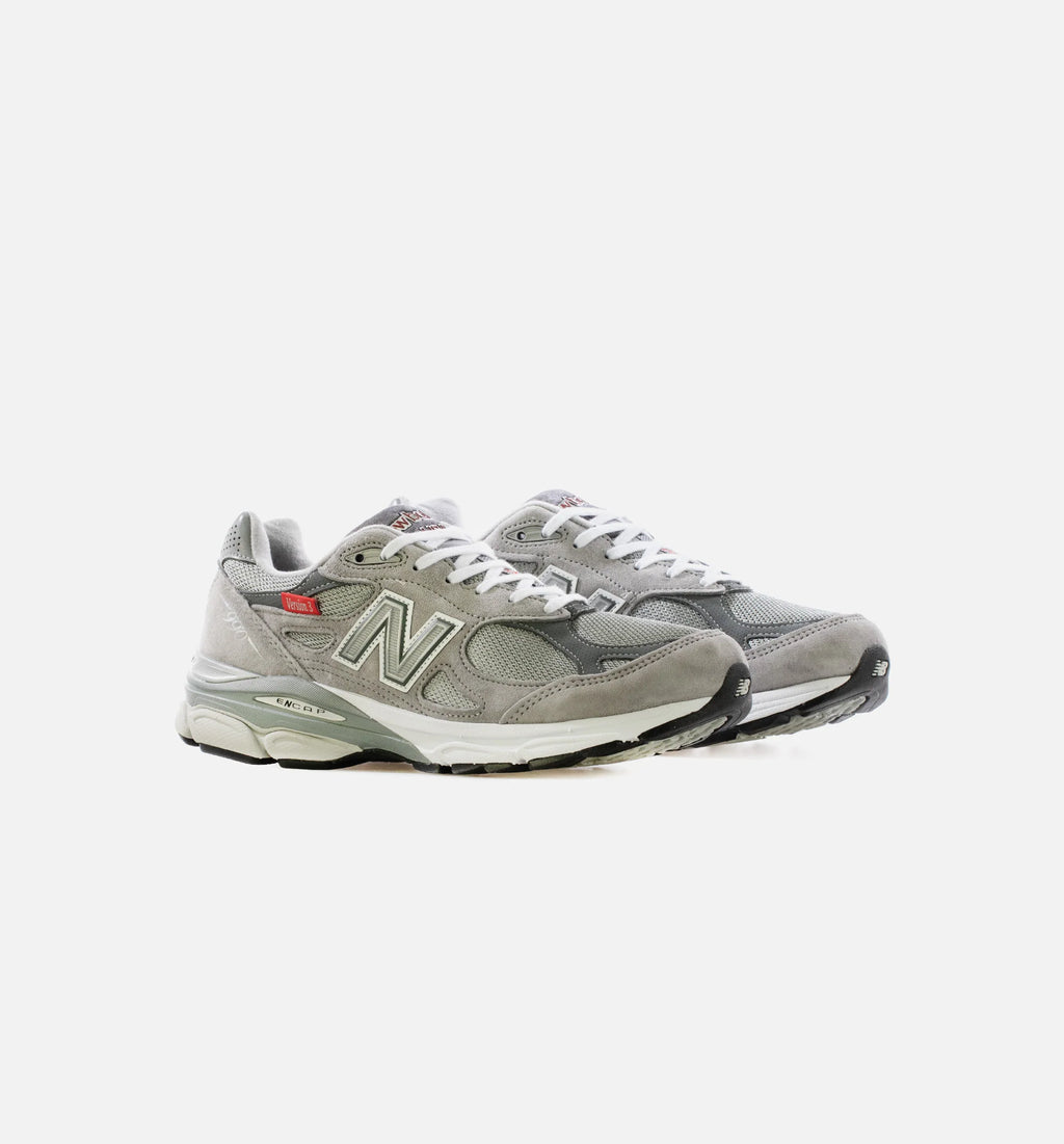 Made in USA 990v3 Mens Running Shoe Grey White Red