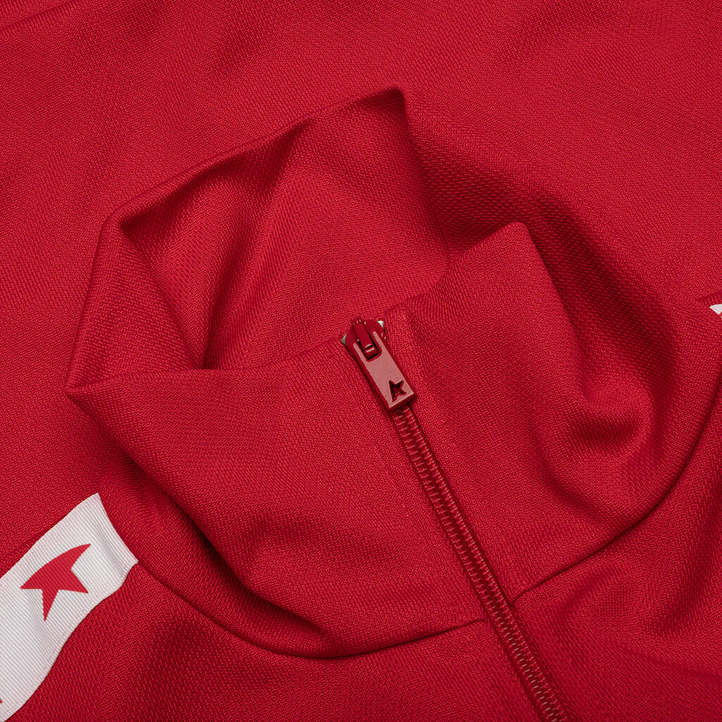Womens Star Zipped Track Jacket Tango Red