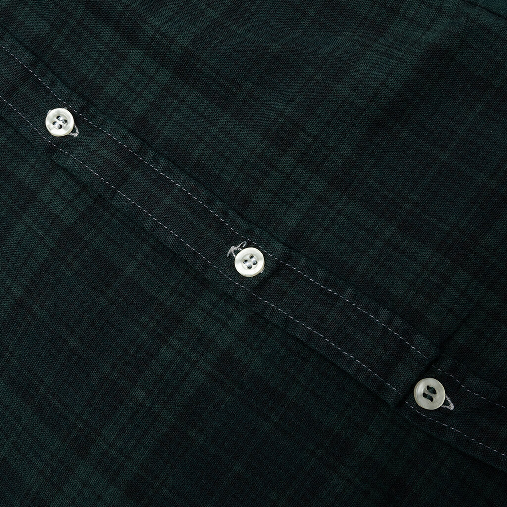 Flannel Shirt 7 Cuts Shirt Over Dye Green