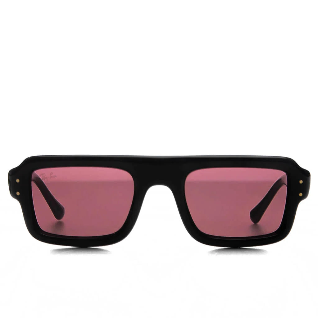 Ray Ban x AAP Rocky Flacko Puffer Black Frame Dark Violet Lens