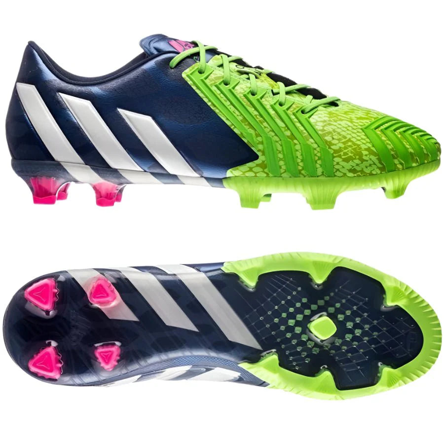 adidas Predator Instinct FG Firm Ground Soccer Cleats Rich Blue White Neon Green
