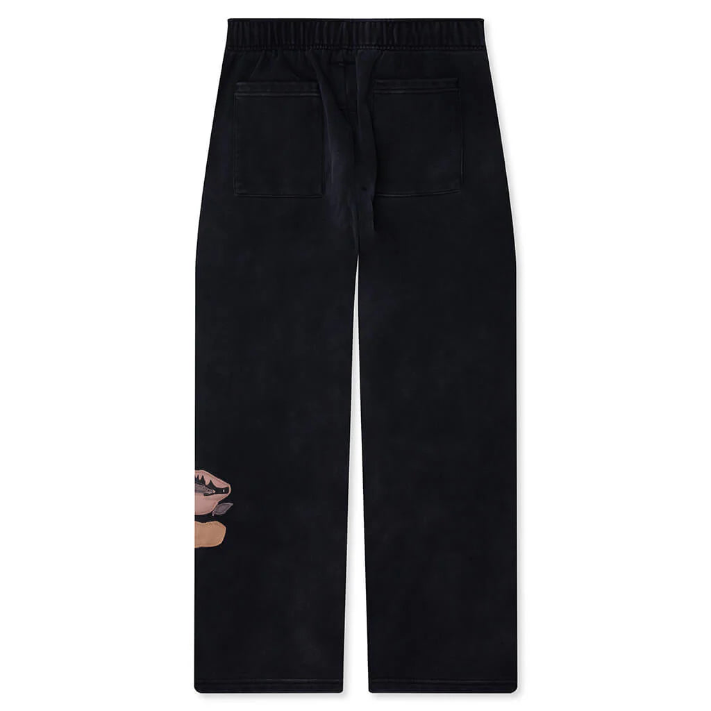 Side Eye Face Sweatpants Black