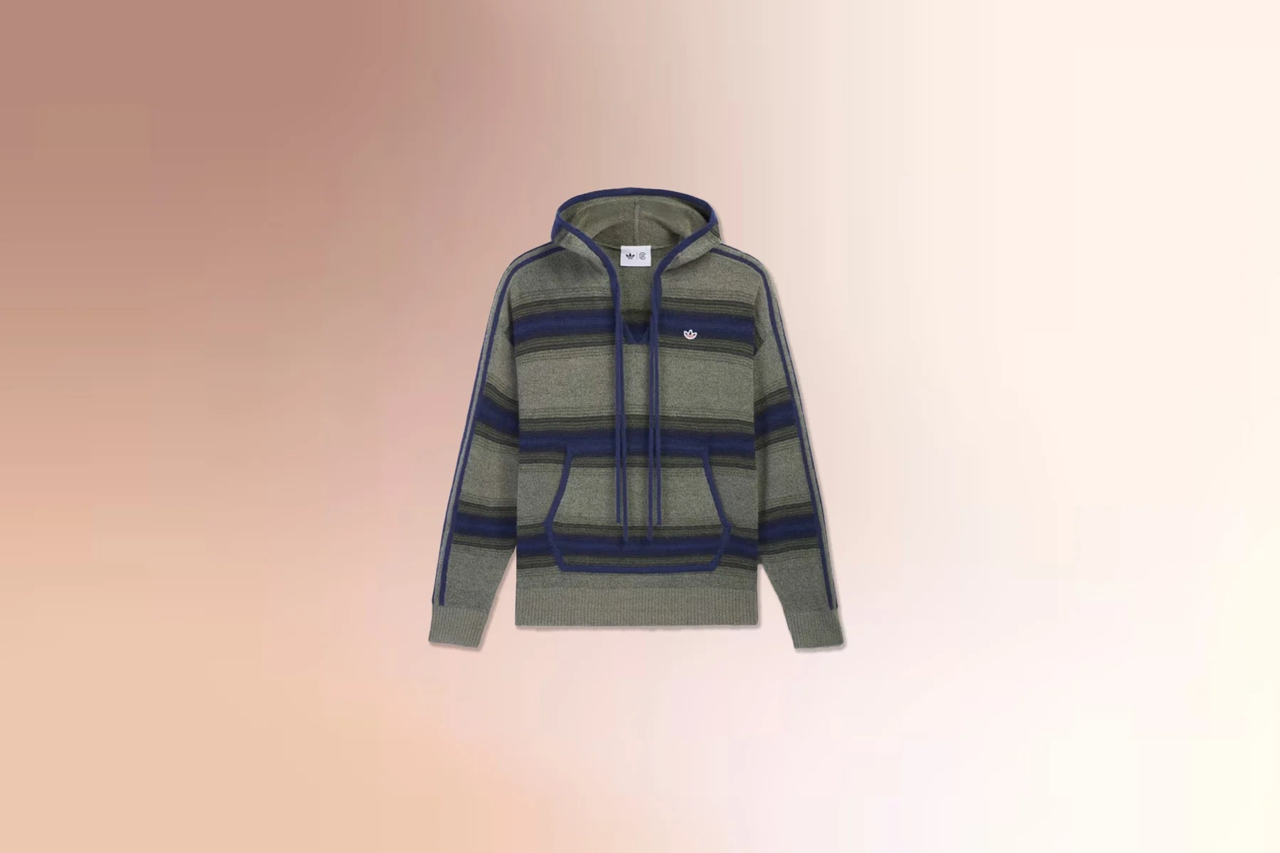 adidas Originals x CLOT by Edison Chen Baja Hoodie Trace Khaki Tech Indigo