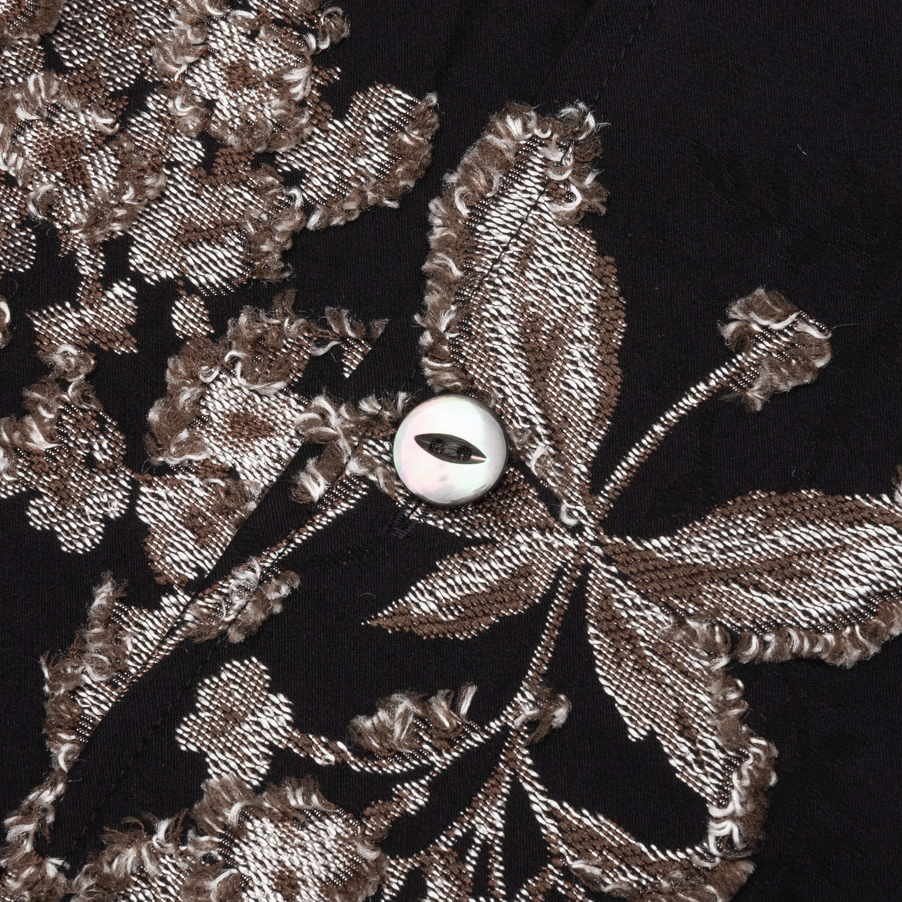 Flower Cut Cabana Shirt Black