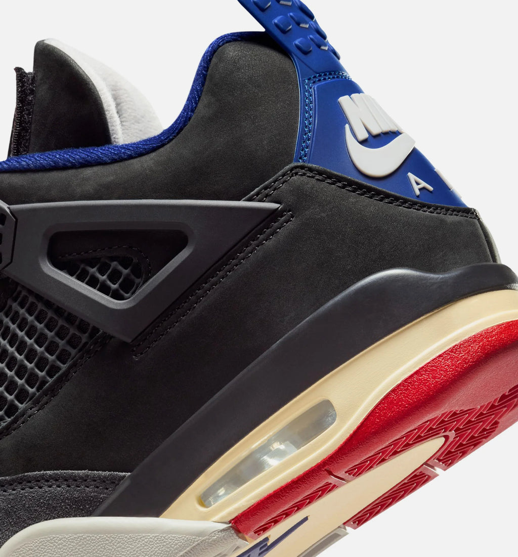 Air Jordan 4 Retro Rare Air Mens Lifestyle Shoe Black Fire Red Deep Royal Blue