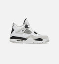Air Jordan 4 Retro Military Black Grade School Lifestyle Shoe White Black Limit One Per Customer