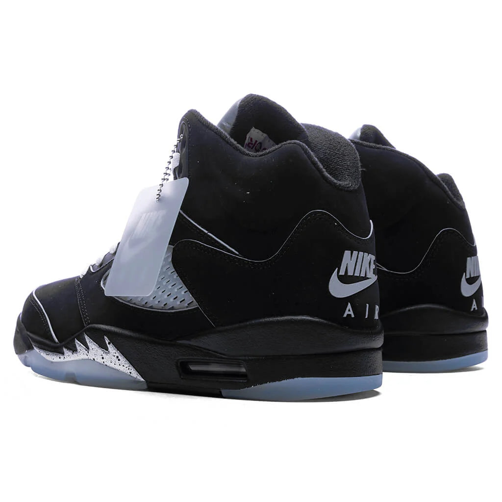 Air Jordan 5 Retro OG Black Metallic Reimagined Black White Metallic Silver Fire Red