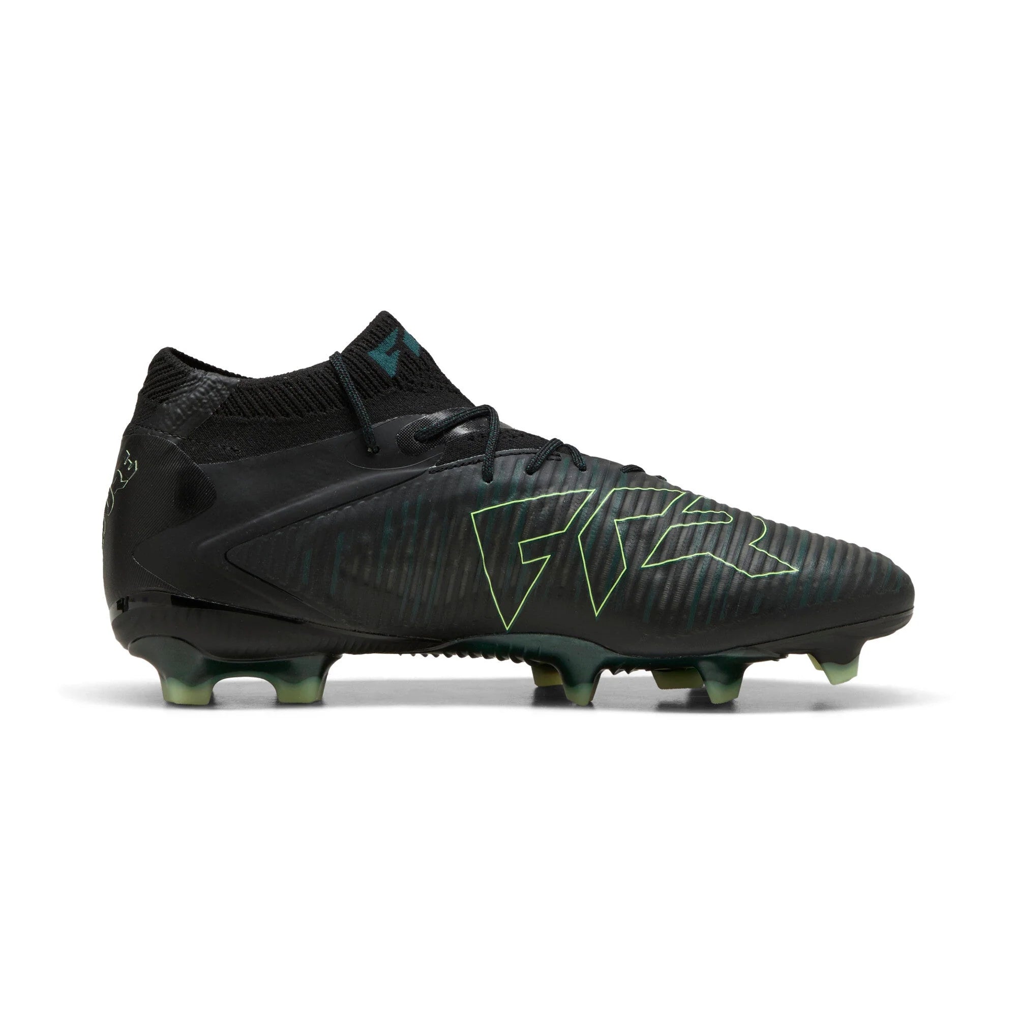 PUMA Future 8 Ultimate Firm Ground Soccer Cleats Black Green