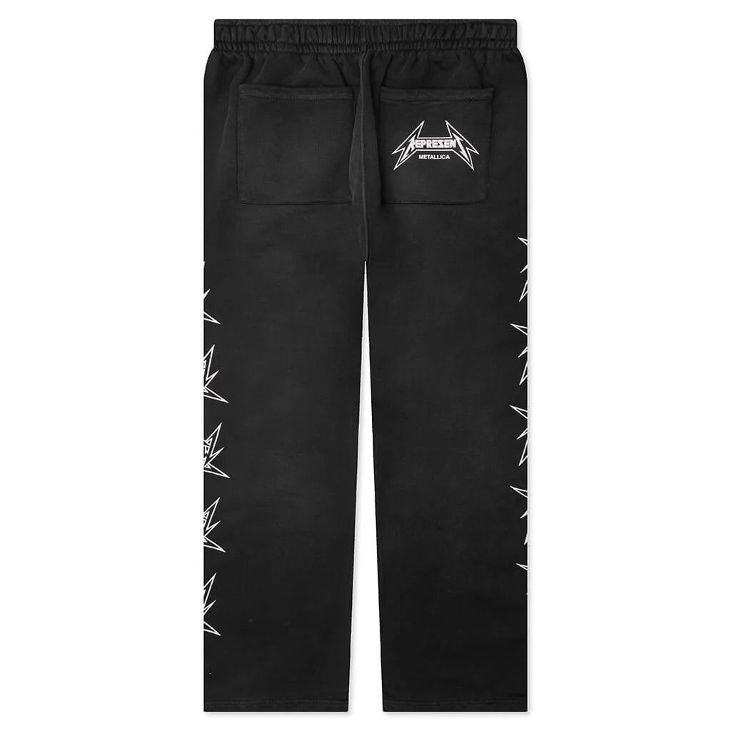 Metallica 40 Year Anniversary Sweat Pants Stained Black