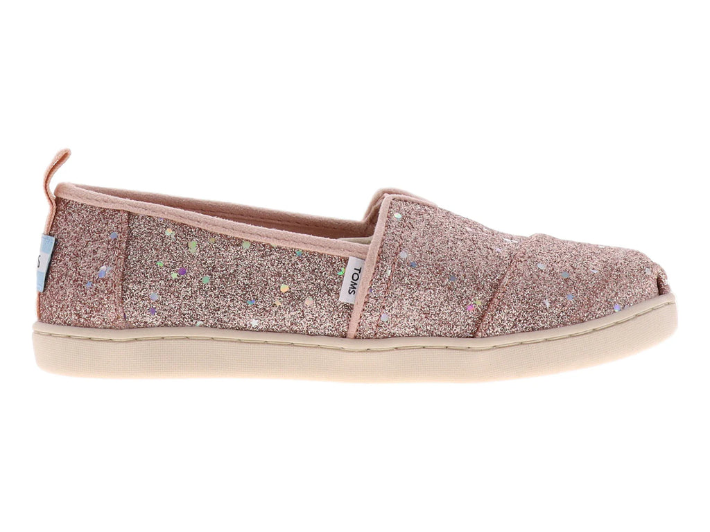 Alpargatas TOMS Glitter Rosa Oro para Niña