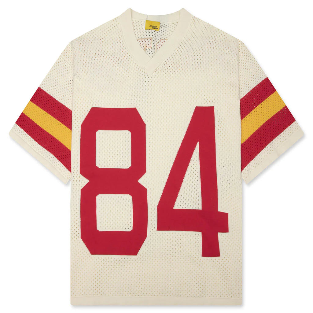 Knit Mesh Jersey Cream Red