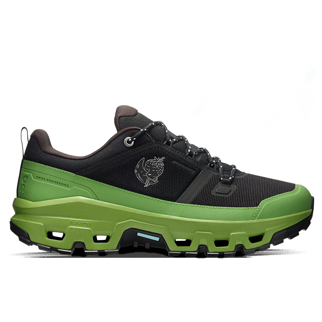 On x Sky High Farm Goods Womens Cloudrock Low WP Black Celery