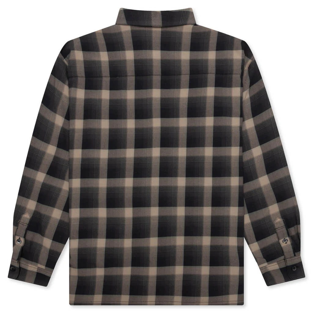 Half Hombre Check Shirt L S Beige