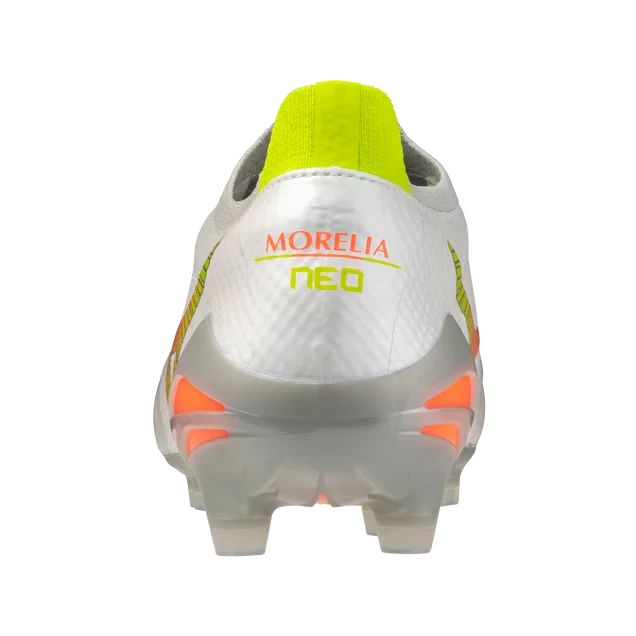 Mizuno Morelia Neo V Beta Elite FG Mens Soccer Cleats White Orange