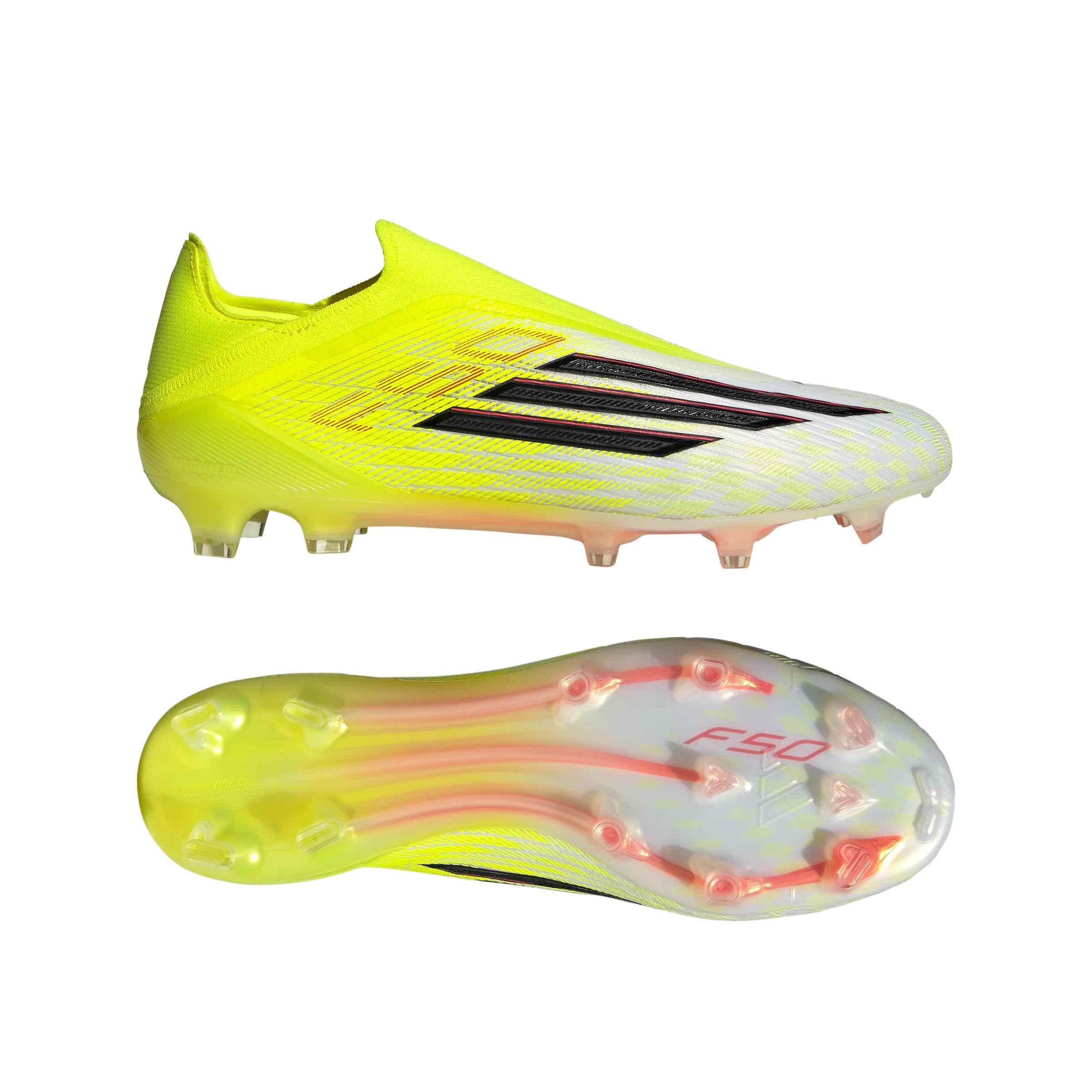 adidas F50 Elite Laceless FG Firm Ground Mens Soccer Cleats Yellow Black Red
