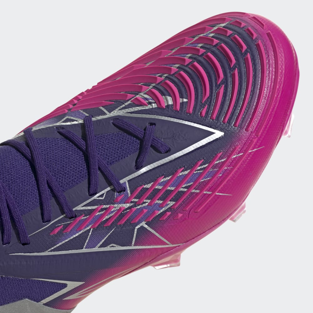 adidas Predator Edge1 FG Low Firm Ground Boots Team College Purple Silver Metallic Team Shock Pink