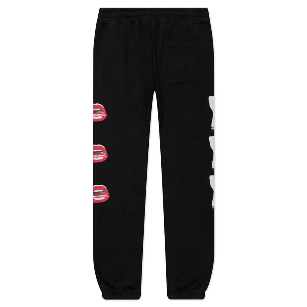 Emotionally Unavailable x Tom Wesselmann Smoking Lips Sweatpants Black