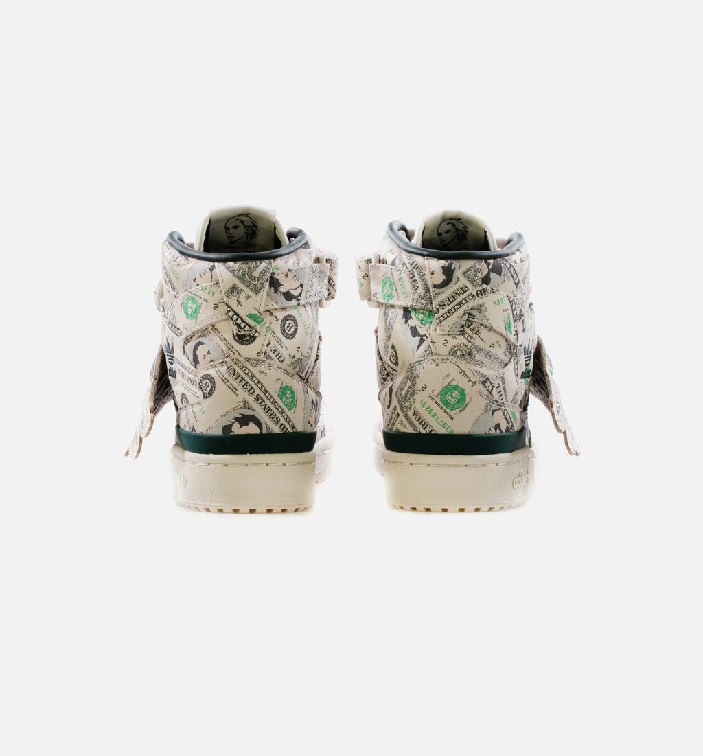 X Jeremy Scott Forum Wings 10 Money Mens Lifestyle Shoe Off white Green Multi Limit One Per Customer