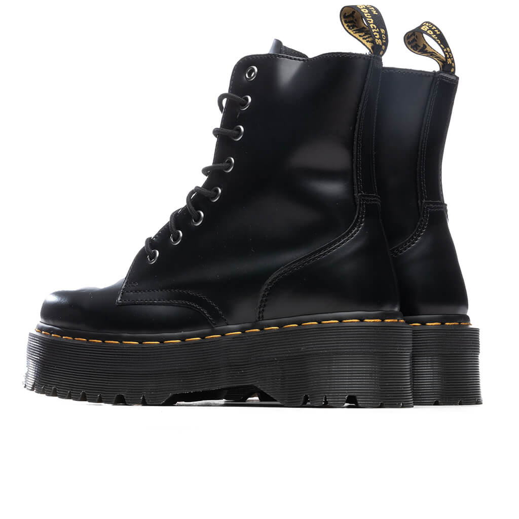 Womens Jadon Smooth Leather Platform Boots Black