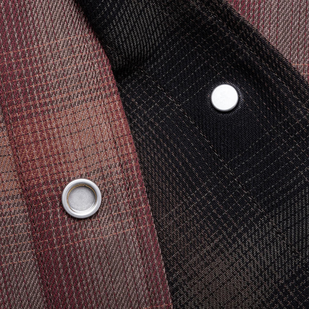 Bonded Reversible Check Shirt Nero