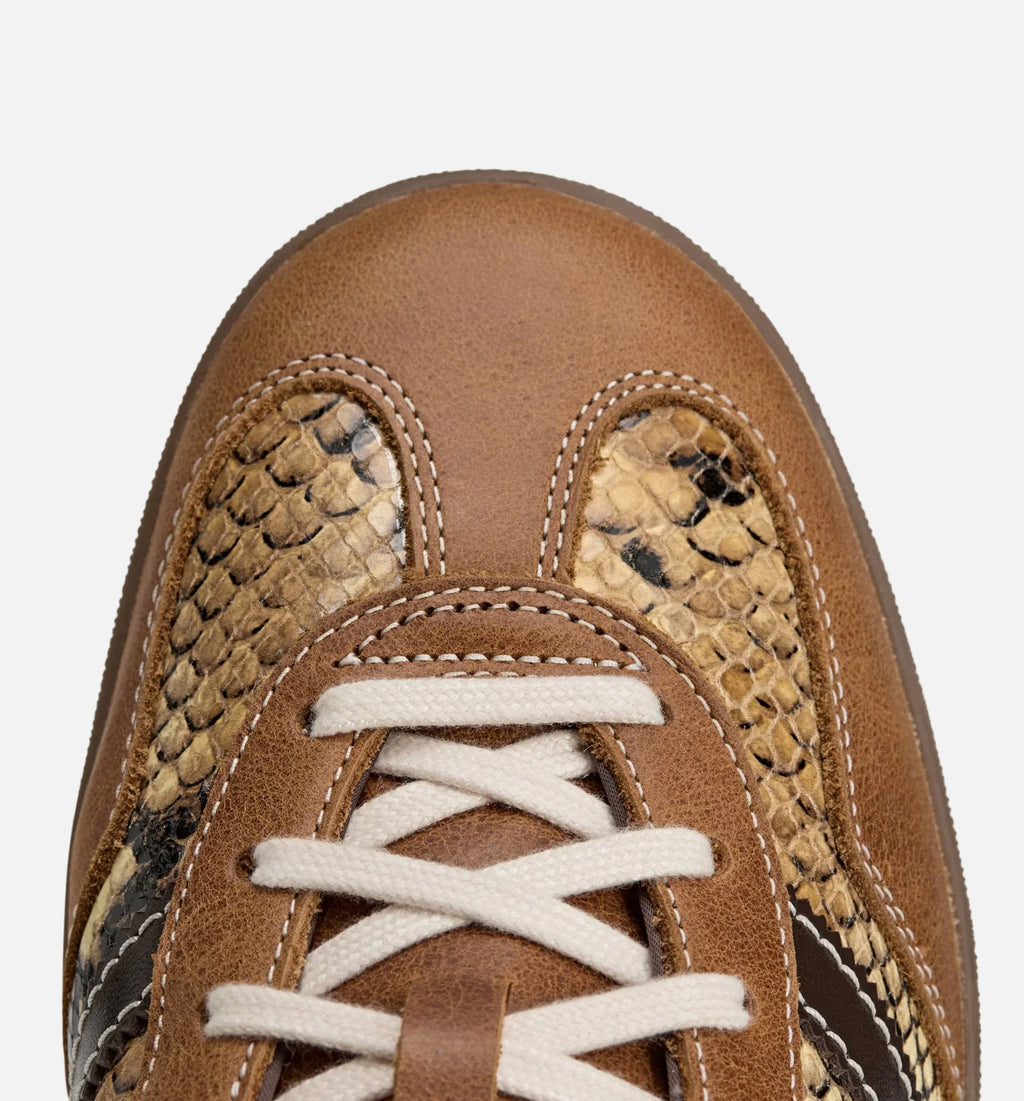 Wales Bonner x Gazelle Snake Mens Lifestyle Shoe Metallic Gold Dark Brown Wonder White