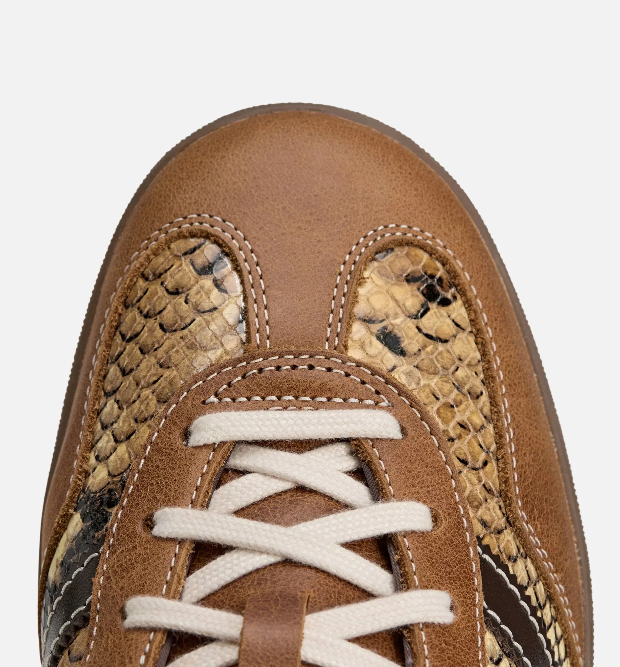 Wales Bonner x Gazelle Snake Mens Lifestyle Shoe Metallic Gold Dark Brown Wonder White