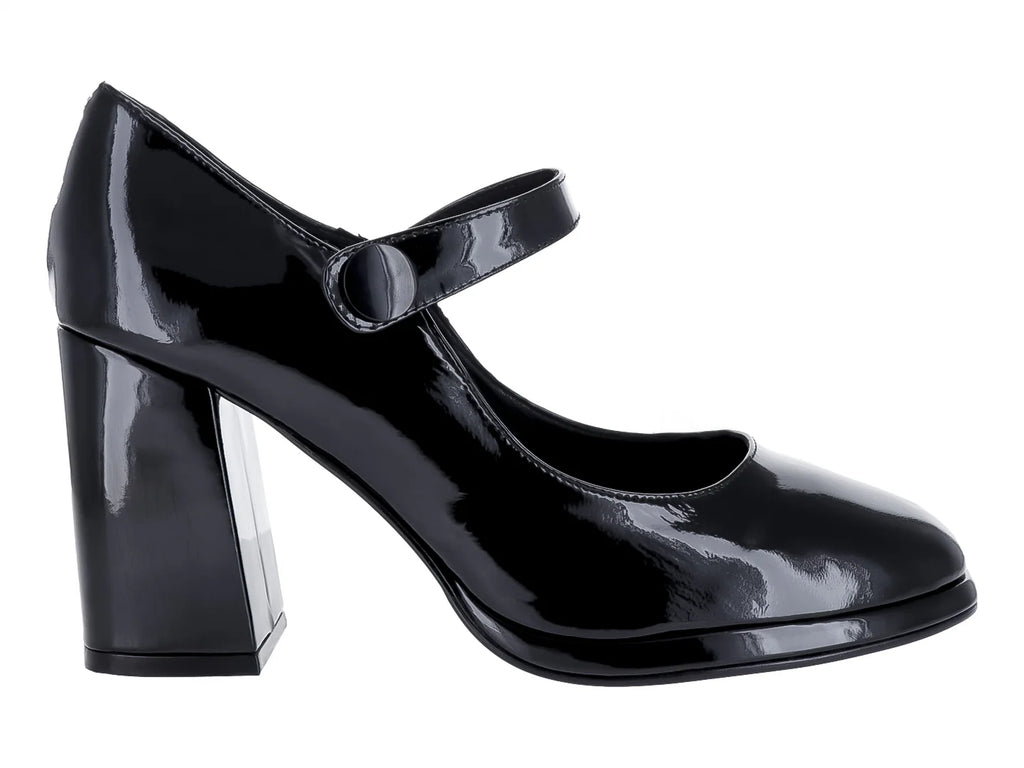 Zapatillas de Charol Negro Stefania para Mujer