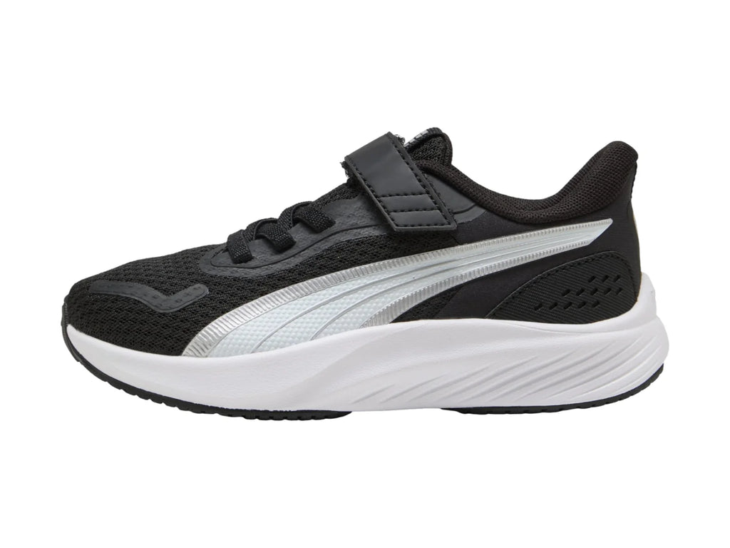 Tenis PUMA Pounce Lite Negro y Blanco para Niño